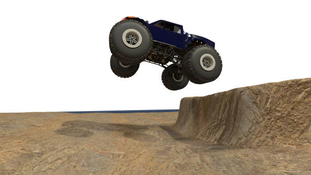 istock Monster truck isolated on white. 1252710250