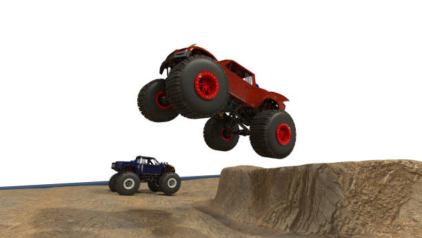 istock Monster truck isolated on white. 1252710276