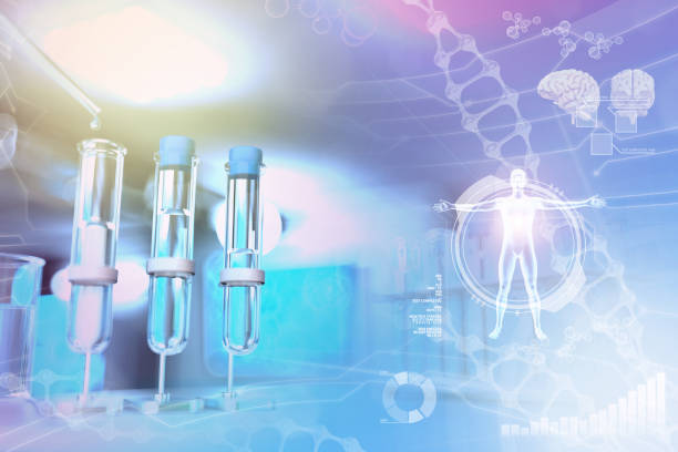 istock drinkable water quality test for viruses (like covid-2019) concept - lab proofs in modern pollution university clinic, medical 3D illustration 1252711603