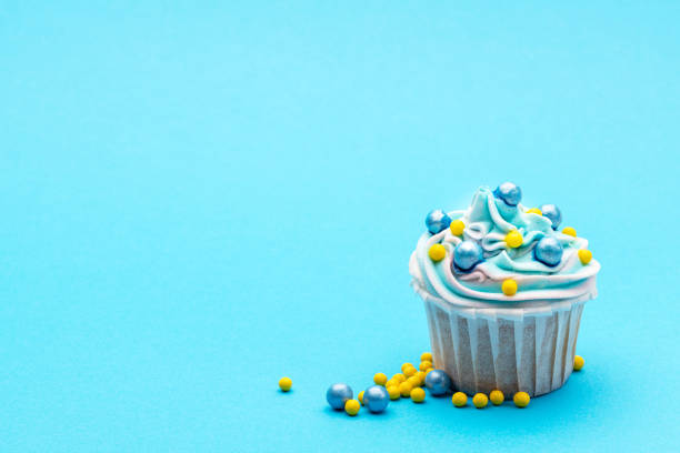 Colourful cupcakes with different decoration