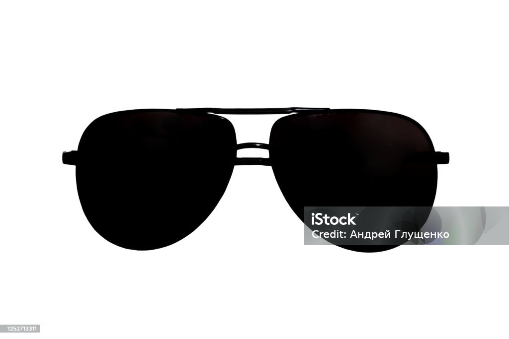 Testificar análisis estático Gafas De Sol Opacas Negras Sobre Un Fondo Blanco Aisladas Foto de stock y  más banco de imágenes de Gafas de sol - iStock
