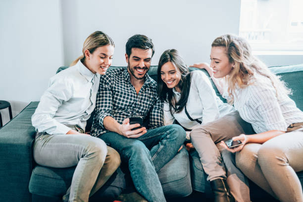 istock Creative group of people having a break in the office. 1252716416