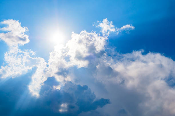 istock Shining sun at clear blue sky 1252726699