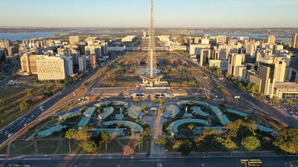 television tower in Brasilia television tower in the center of Brasilia capital of Brazil brasilia stock pictures, royalty-free photos & images