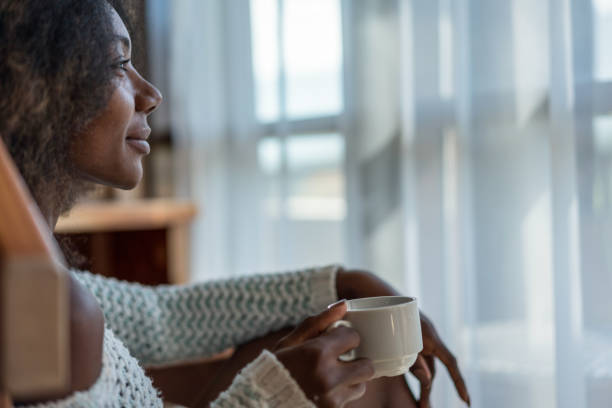 istock Beautiful woman at home 1252734280