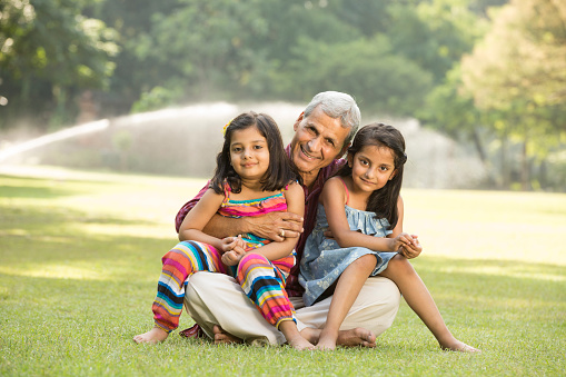 Indian ethnicity, lifestyle, grandfather, grandchild, child,