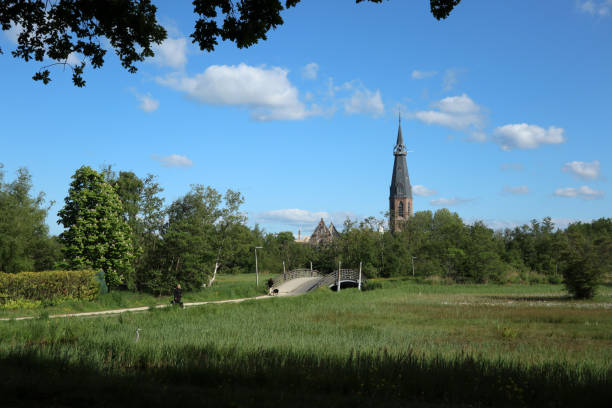 istock Church tower from Amstelveen seen from the Amsterdam forest 1252750666