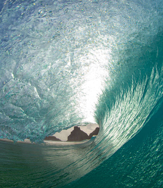 istock Vision inside a barrel wave of Fernando de Noronha 1252752550