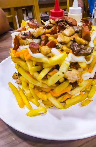 French Fries On Porcelain Plate