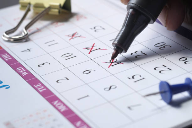 istock deadline concept with red mark on calendar date 1252752639