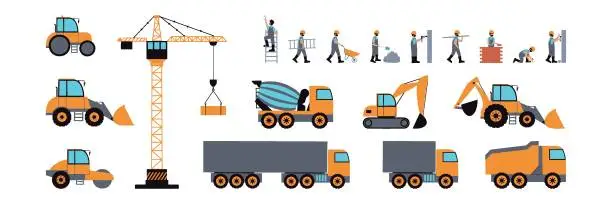 Vector illustration of Construction site