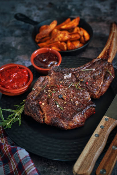 istock Tomahawk Steak with Country Potatoes 1252756187