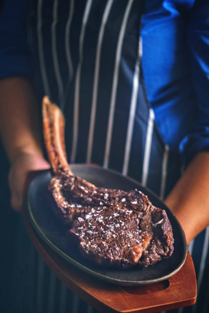 istock Grilled Tomahawk Steak with Seasalt 1252756313