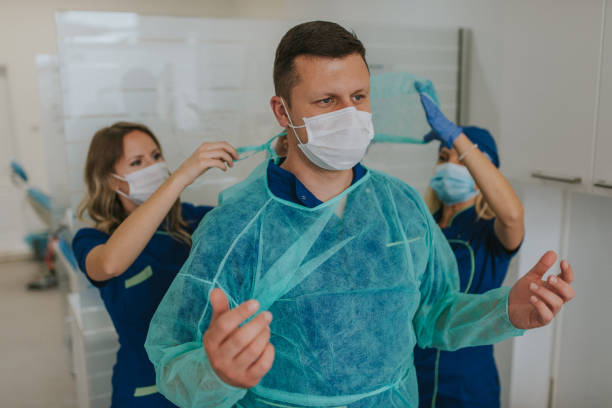 istock Regular day in doctor's office during pandemic 1252760560