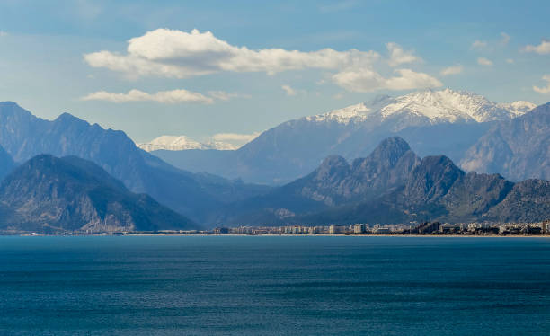 istock Sea and mountains views in Antalya Turkey 1252763628