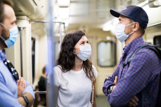istock Friends walking together during virus epidemic 1252763663