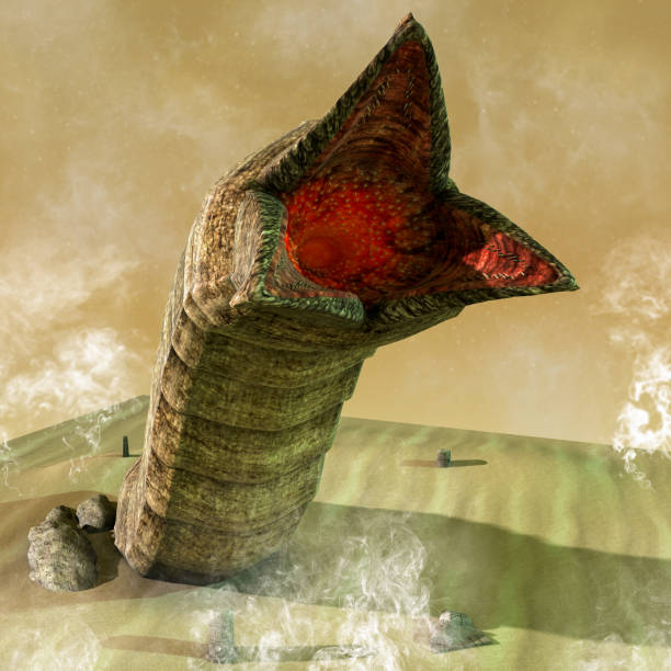 Worm monster in a desert.