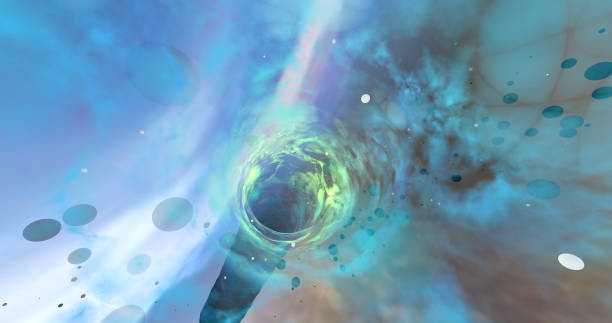 istock Background made by pastel color and wormholes. 1252773458