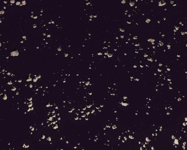 istock Rocks and debris flying through space after a huge big bang explosion, 3d render 1252775168