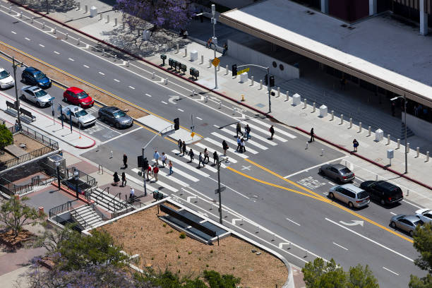 istock Traffic in Los Angeles, Aerial View 1252788349