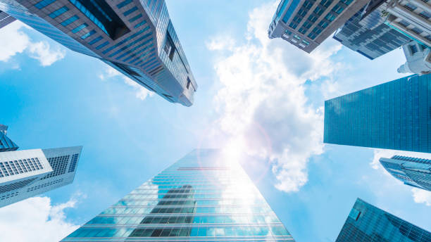 istock sky and exterior glass wall modern buildings 1252790419