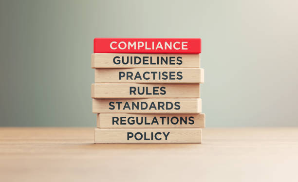 Compliance Related Words Written Wood Blocks Sitting on Wood Surface in Front a Defocused Background Compliance related words written wood blocks sitting on a wood surface in front of a defocused background. Compliance concept. obedience stock pictures, royalty-free photos & images