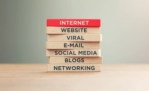 istock Internet Related Words Written Wood Blocks Sitting on Wood Surface in Front a Defocused Background 1252801982