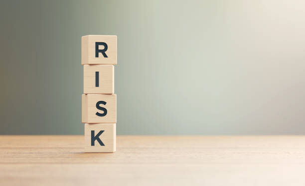 istock Risk  Written Wood Blocks Sitting on Wood Surface in Front a Defocused Background 1252802593