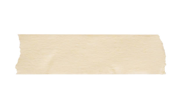istock Yellow adhesive paper tape isolated on white background 1252803492