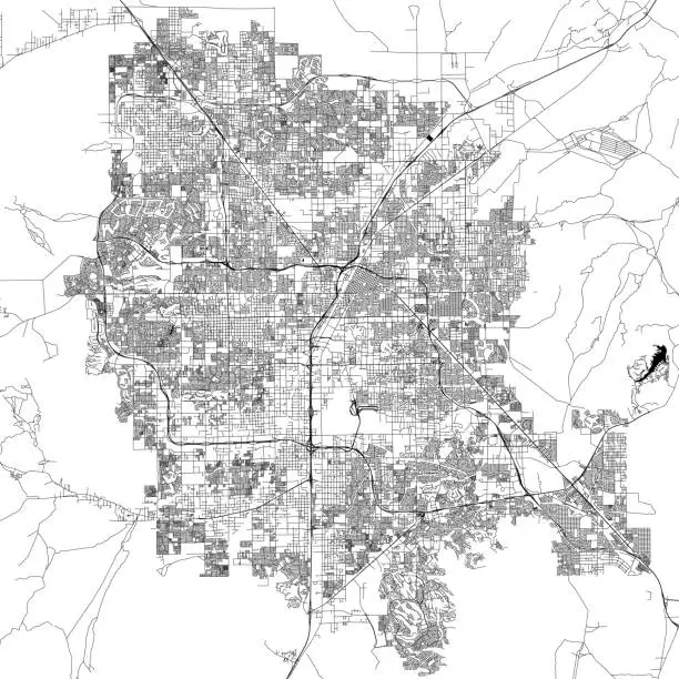 Vector illustration of Las Vegas, Nevada Vector Map