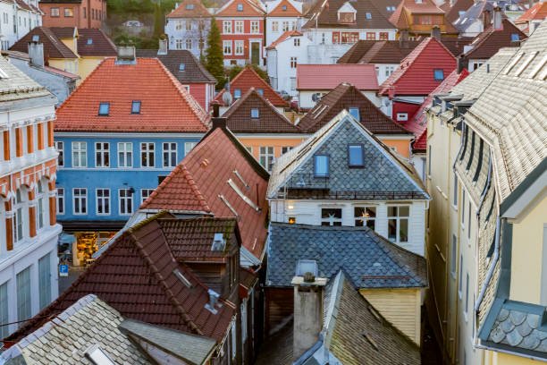 istock view of dowtown in bergen, norway 1252809487