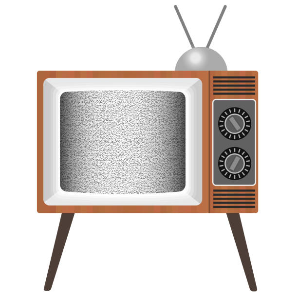 istock Realistic and retro TV illustration.Sandstorm noise screen 1252813790