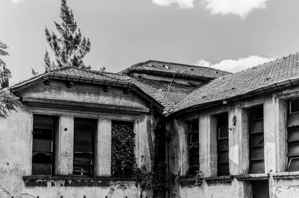 istock Old building destroyed almost in ruins devastated by time 1252815075