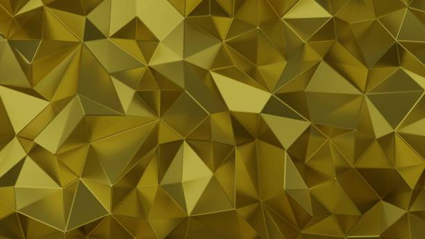 istock Abstract 3D Render of triangulated surface, Contemporary geometry background, Futuristic polygonal shape, Abstract rumpled triangular surface, Luxury Abstract Low-poly Background 3D Rendering 1252824841