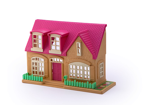 toy house with clipping path