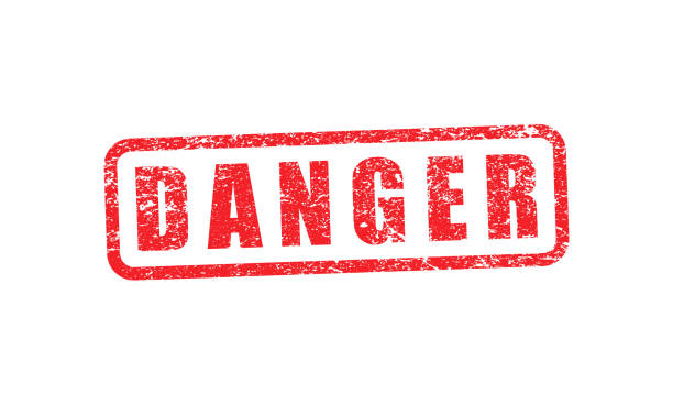 istock Danger grunge rubber stamp text sign. Safety icon logo symbol. Vector illustration image. Isolated on white background. 1252837426