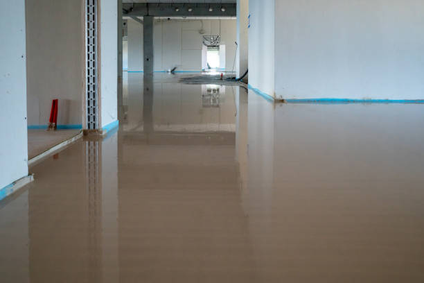 istock on a construction site the liquid screed was poured on the ground 1252839314