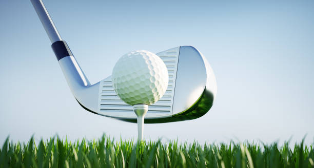 golf motiv - close-up - teeing off imagens e fotografias de stock