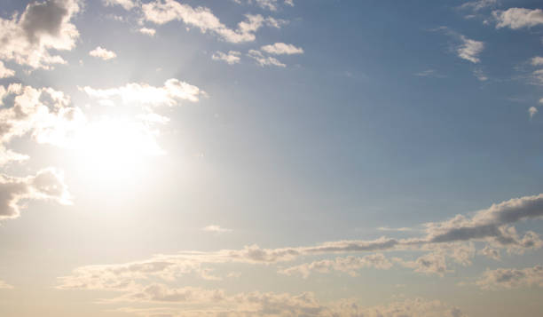 istock Beautidul sunsetting over a cloudy blue sky. 1252842245