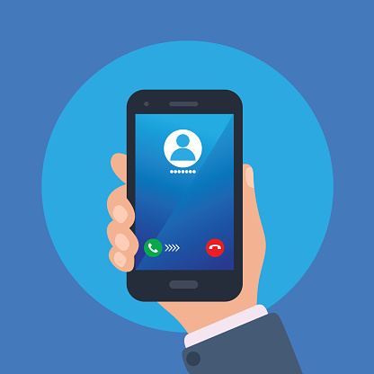 Smartphone Screen Of Phone Calling Background Interface Incoming Stock  Illustration - Download Image Now - iStock