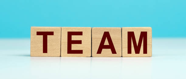 istock Word TEAM made with cube wooden block 1252849630