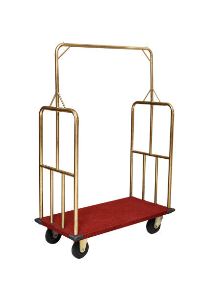 istock Golden hotel trolley service 1252850657