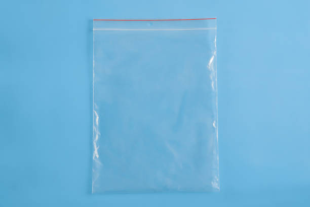 istock Cling film on a blue background. 1252851336