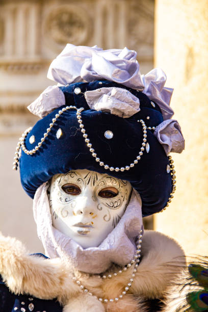 venetian carnival mask - face paint human face mask carnival imagens e fotografias de stock