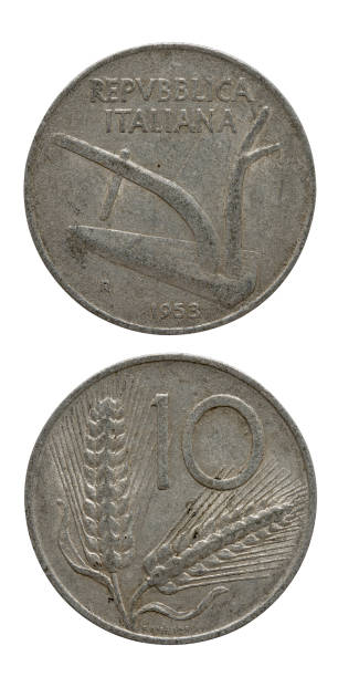istock 10 Italian Coin Isolated On The White Background 1252857272