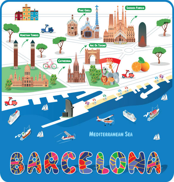 Barcelona Travel Map Vector Barcelona Travel
http://legacy.lib.utexas.edu/maps/navymaps/barcelona.html arc de triomf barcelona stock illustrations