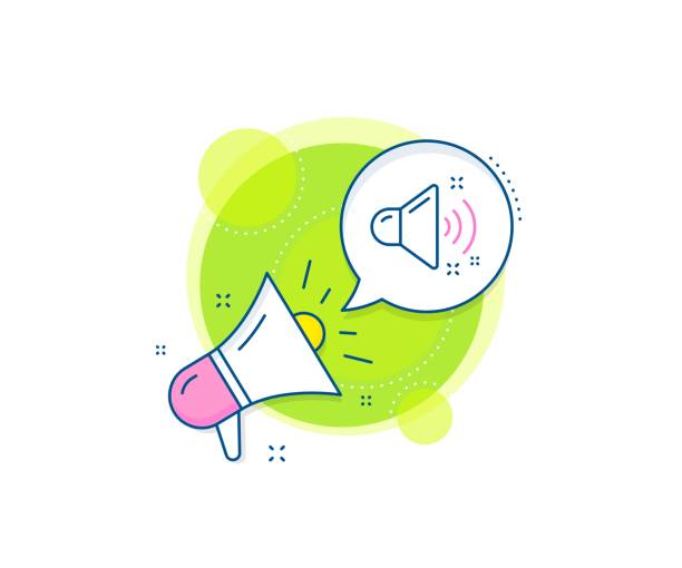istock Loud sound line icon. Music sign. Vector 1252864558