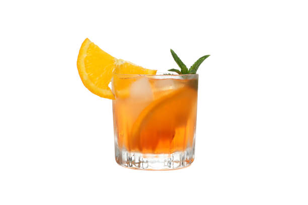 istock Spritz cocktail isolated on white background. Summer drink 1252868643