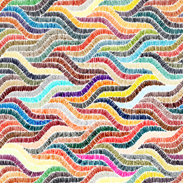 매끄러운 자수 패턴. - batik pattern abstract decoration stock illustrations