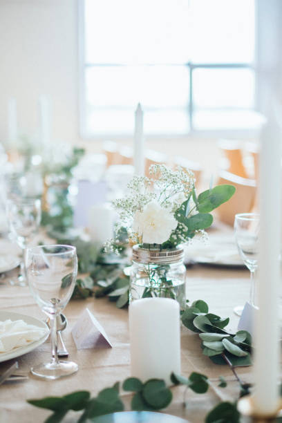 istock Scandinavian style wedding decorated tables 1252875578